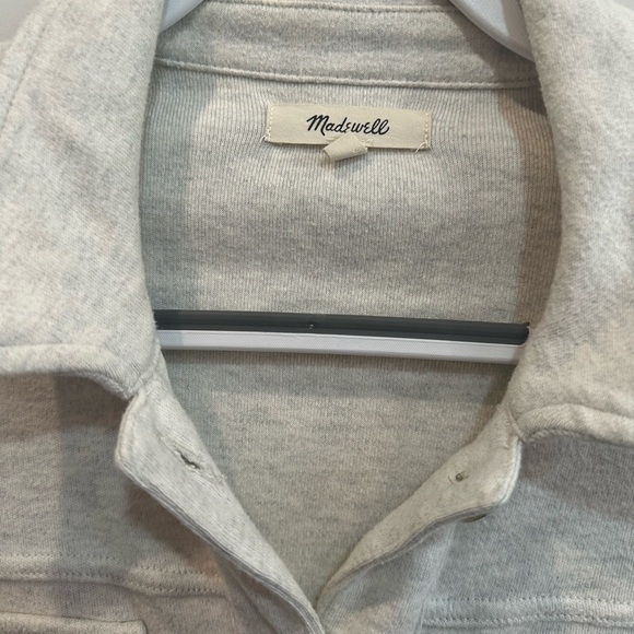 Madewell Light Gray Shacket XS NWOT 100% Cotton - Picture 2 of 7